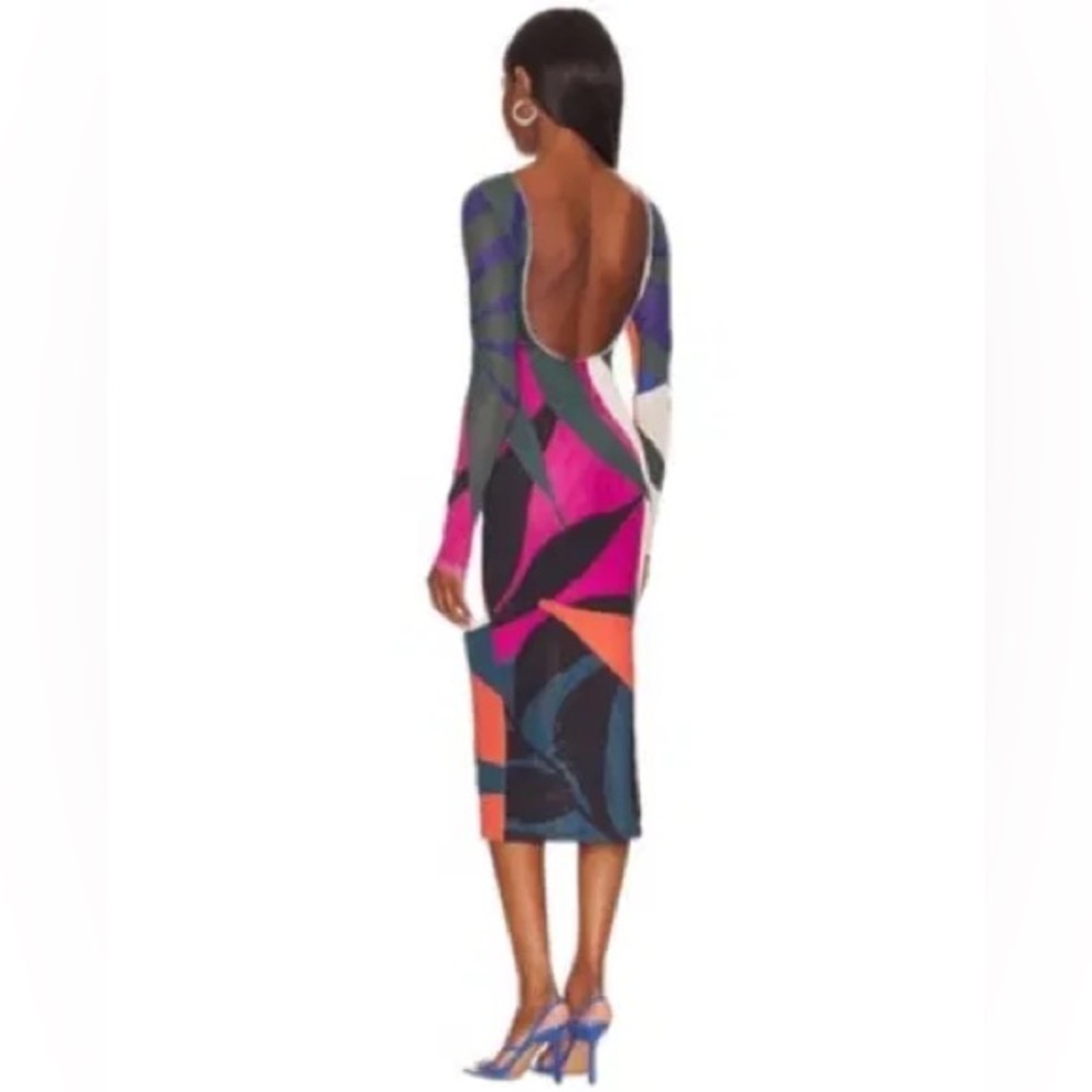 Farai London x Revolve Mona Palm Springs Long Sleeve Dress XS sexy open back - Picture 2 of 10